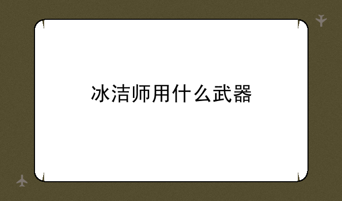 冰洁师用什么武器