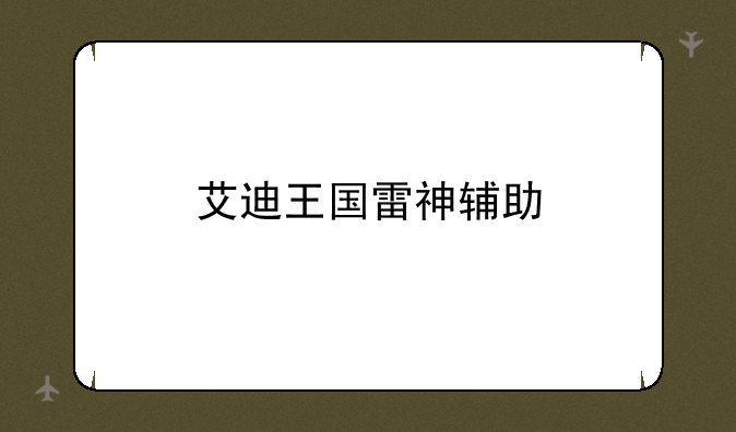 艾迪王国雷神辅助
