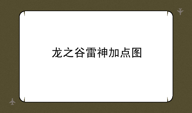 龙之谷雷神加点图