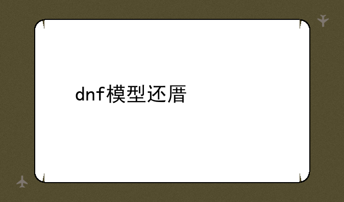 dnf模型还原工具