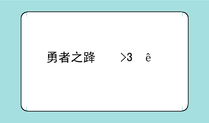 勇者之路双人版攻略