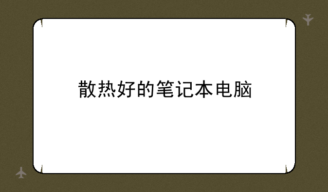 散热好的笔记本电脑