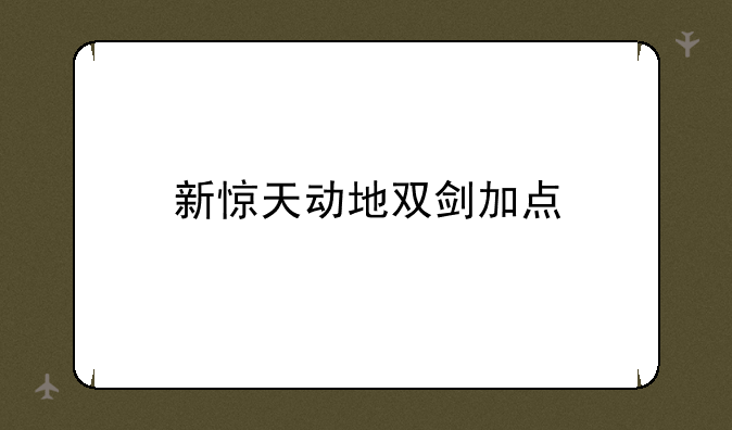 新惊天动地双剑加点