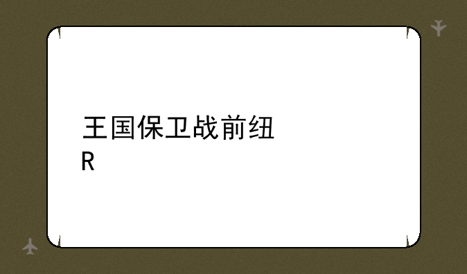 王国保卫战前线修改