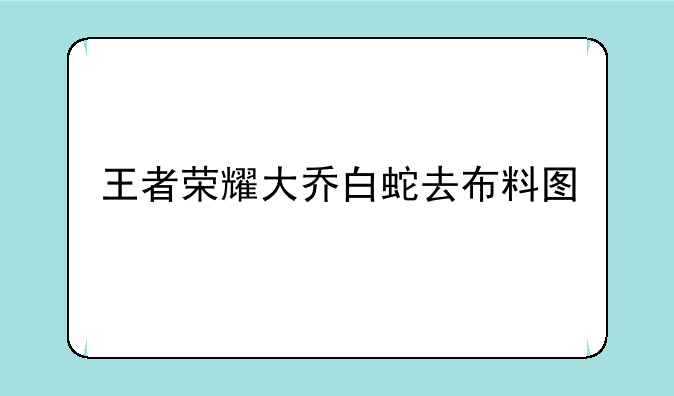 王者荣耀大乔白蛇去布料图