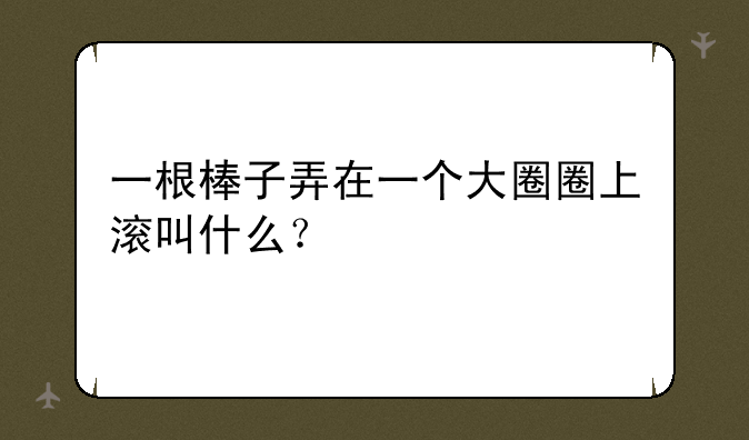 一根棒子弄在一个大圈圈上滚叫什么？