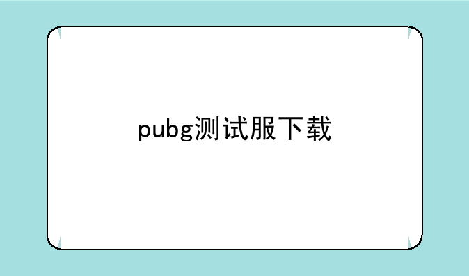 pubg测试服下载