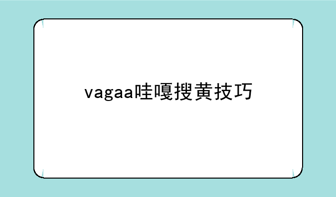 vagaa哇嘎搜黄技巧